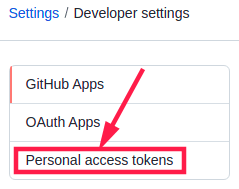 Personal access token